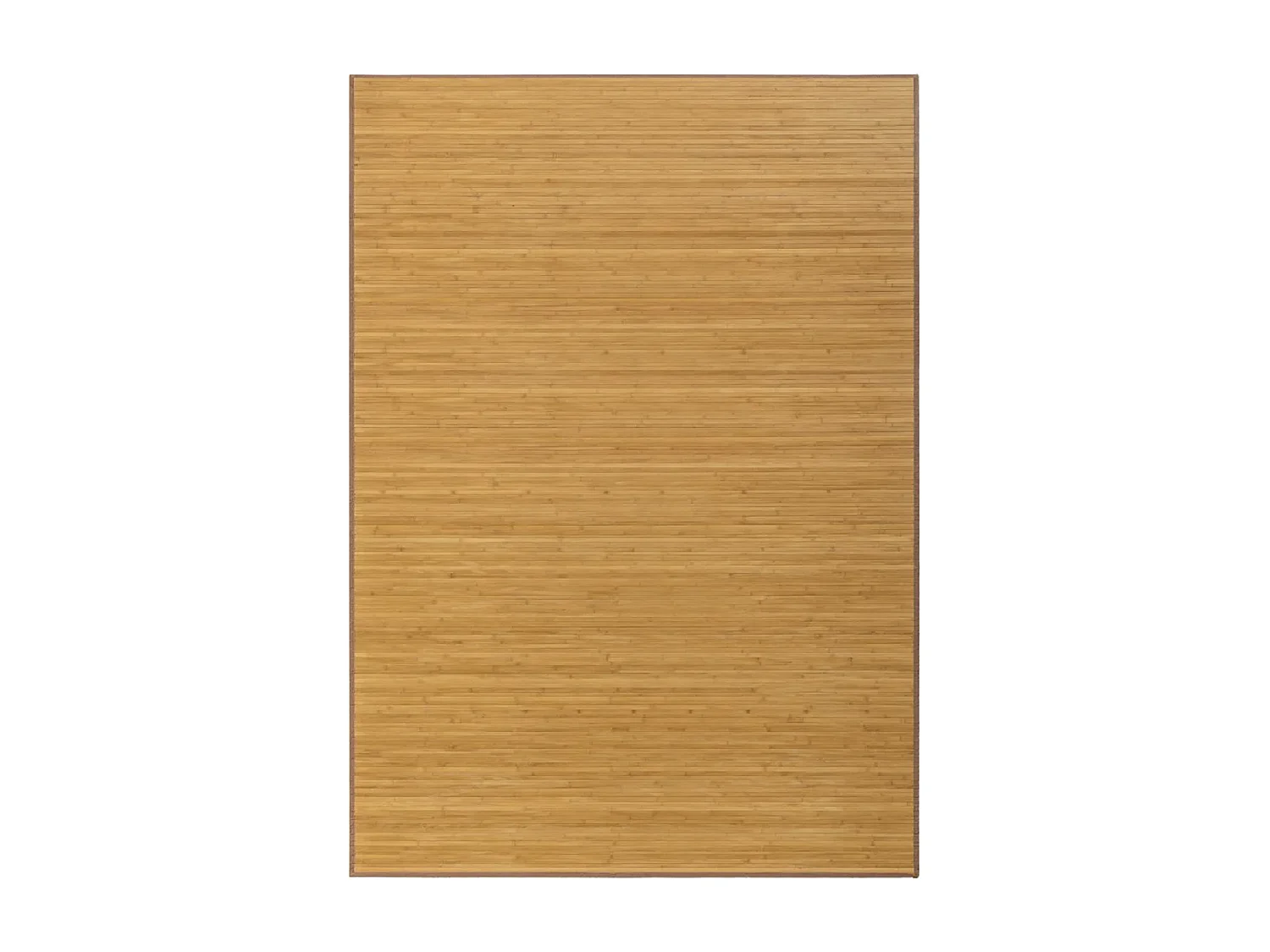 Tapis de sol antidérapant, moquette à rayures en bambou coloris naturel - Longueur 300 x Profondeur 200 cm