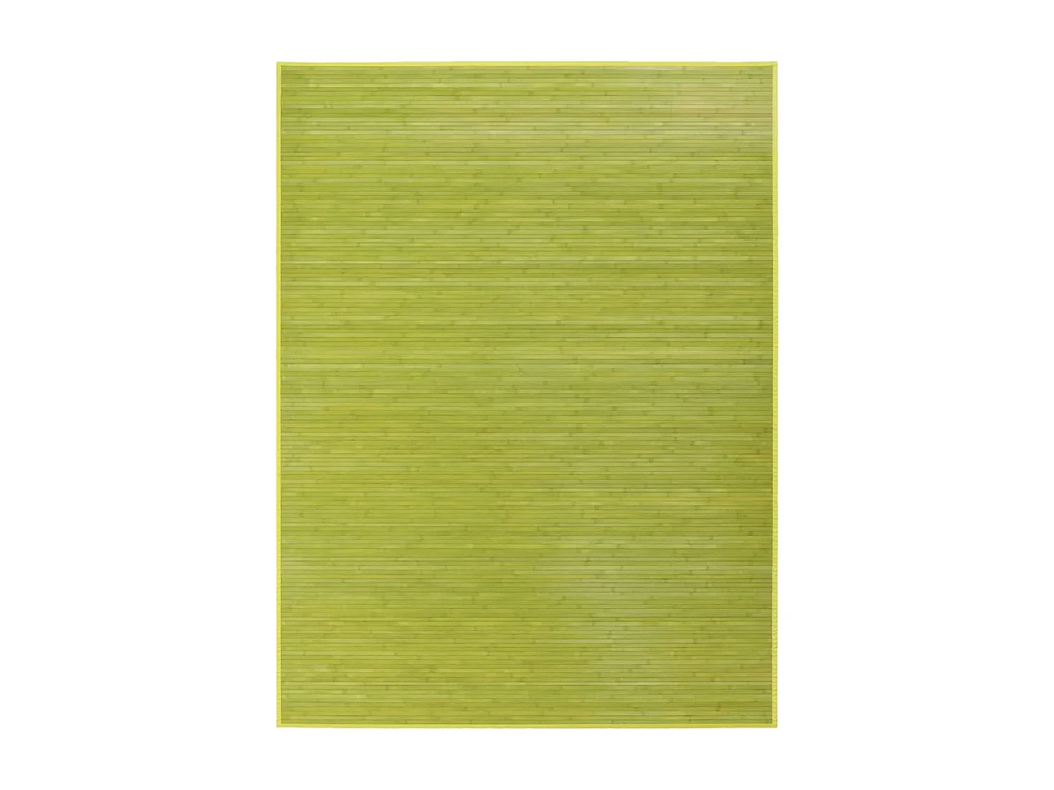 Tapis de sol antidérapant, moquette à rayures en bambou coloris vert - Longueur 250 x Profondeur 180 cm
