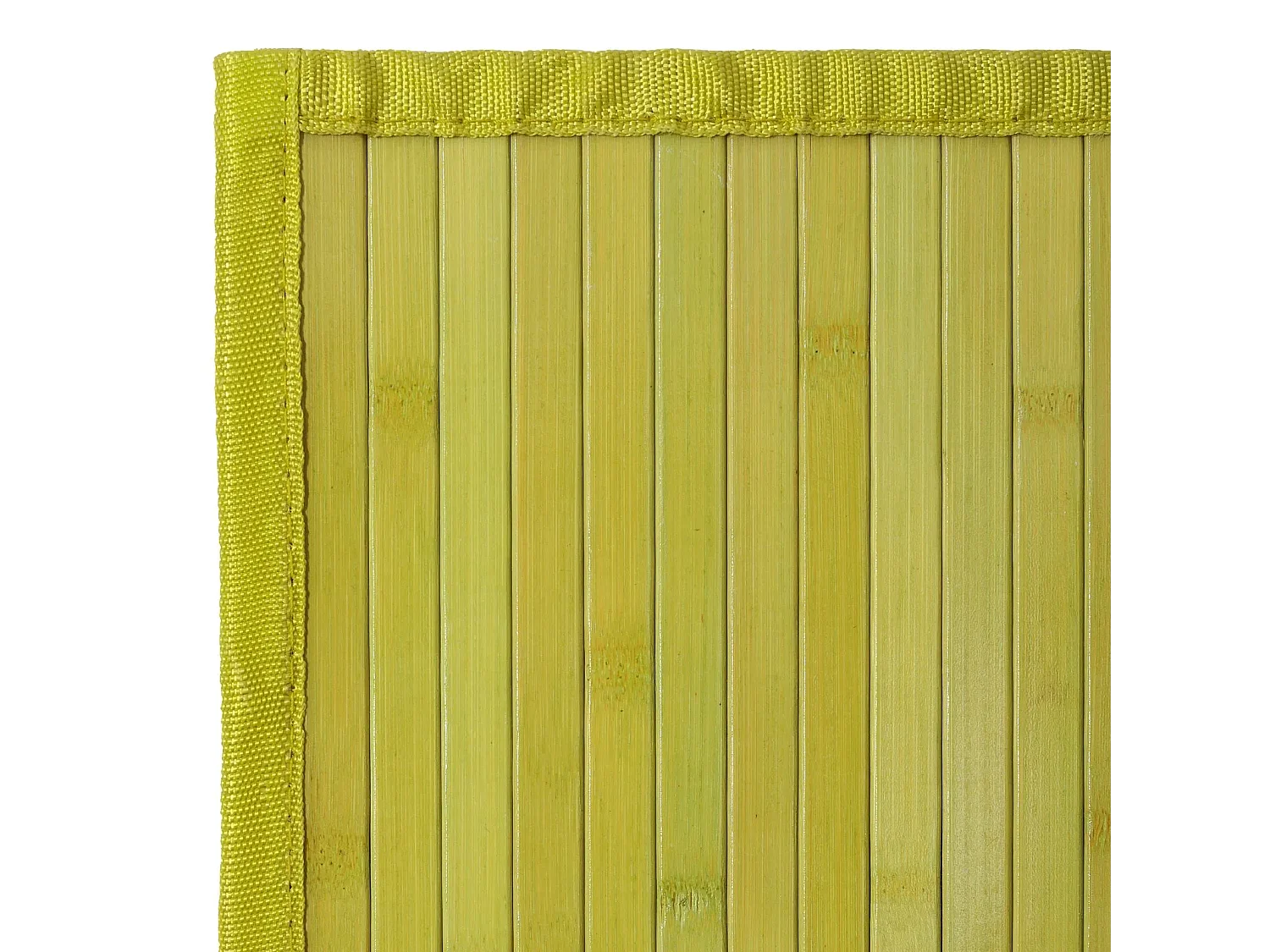 Tapis de sol antidérapant, moquette à rayures en bambou coloris vert - Longueur 250 x Profondeur 180 cm