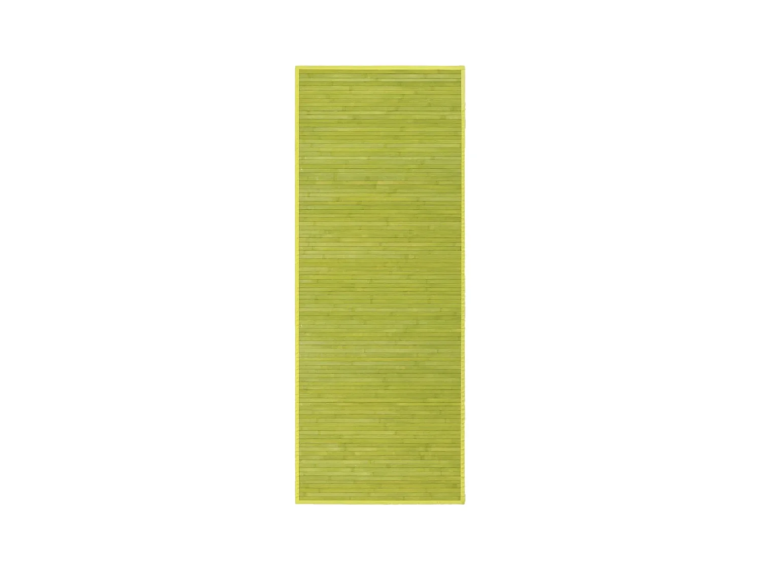 Tapis de sol antidérapant, moquette à rayures en bambou coloris vert - Longueur 175 x Profondeur 75 cm