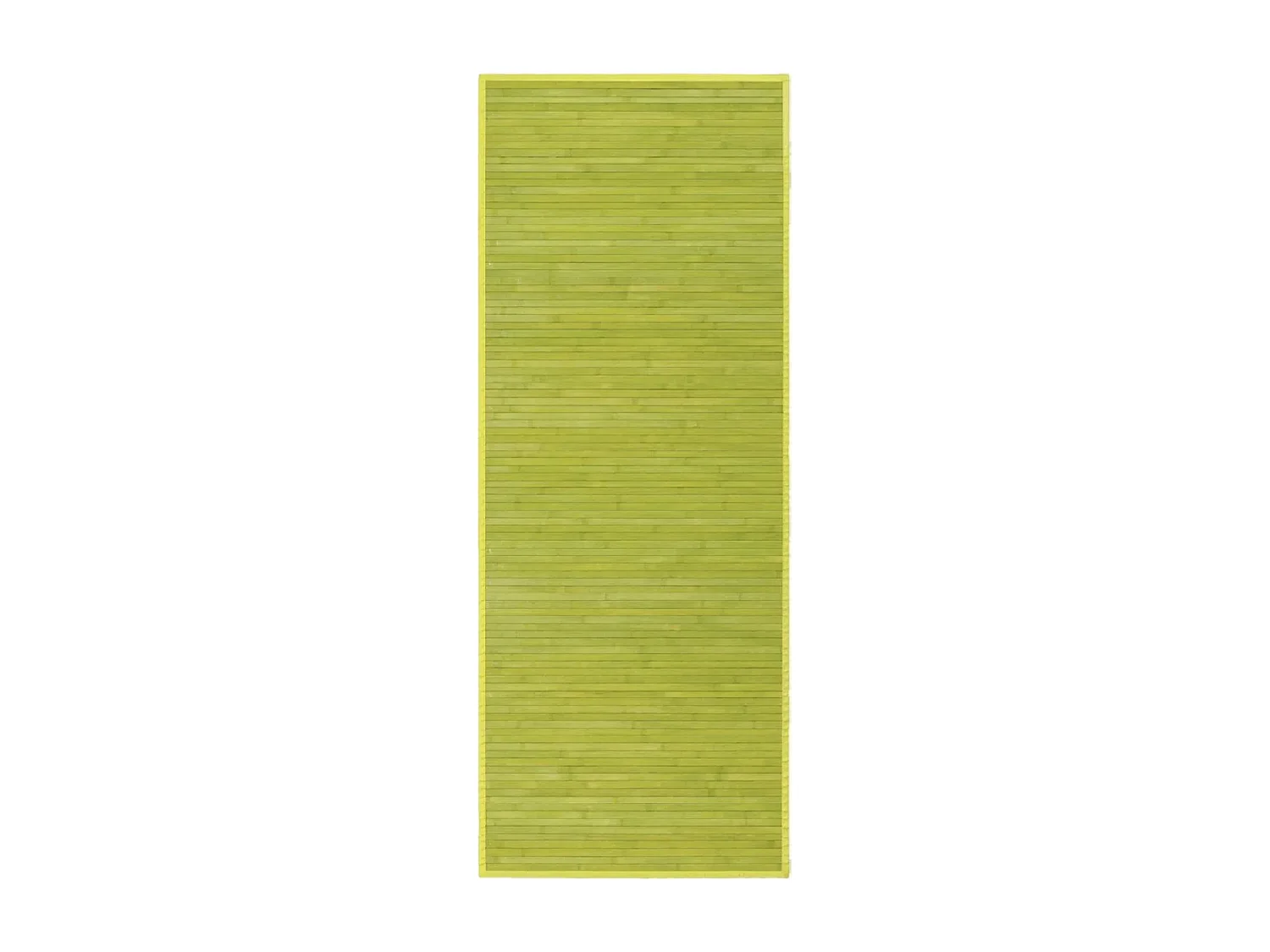 Tapis de sol antidérapant, moquette à rayures en bambou coloris vert - Longueur 175 x Profondeur 75 cm