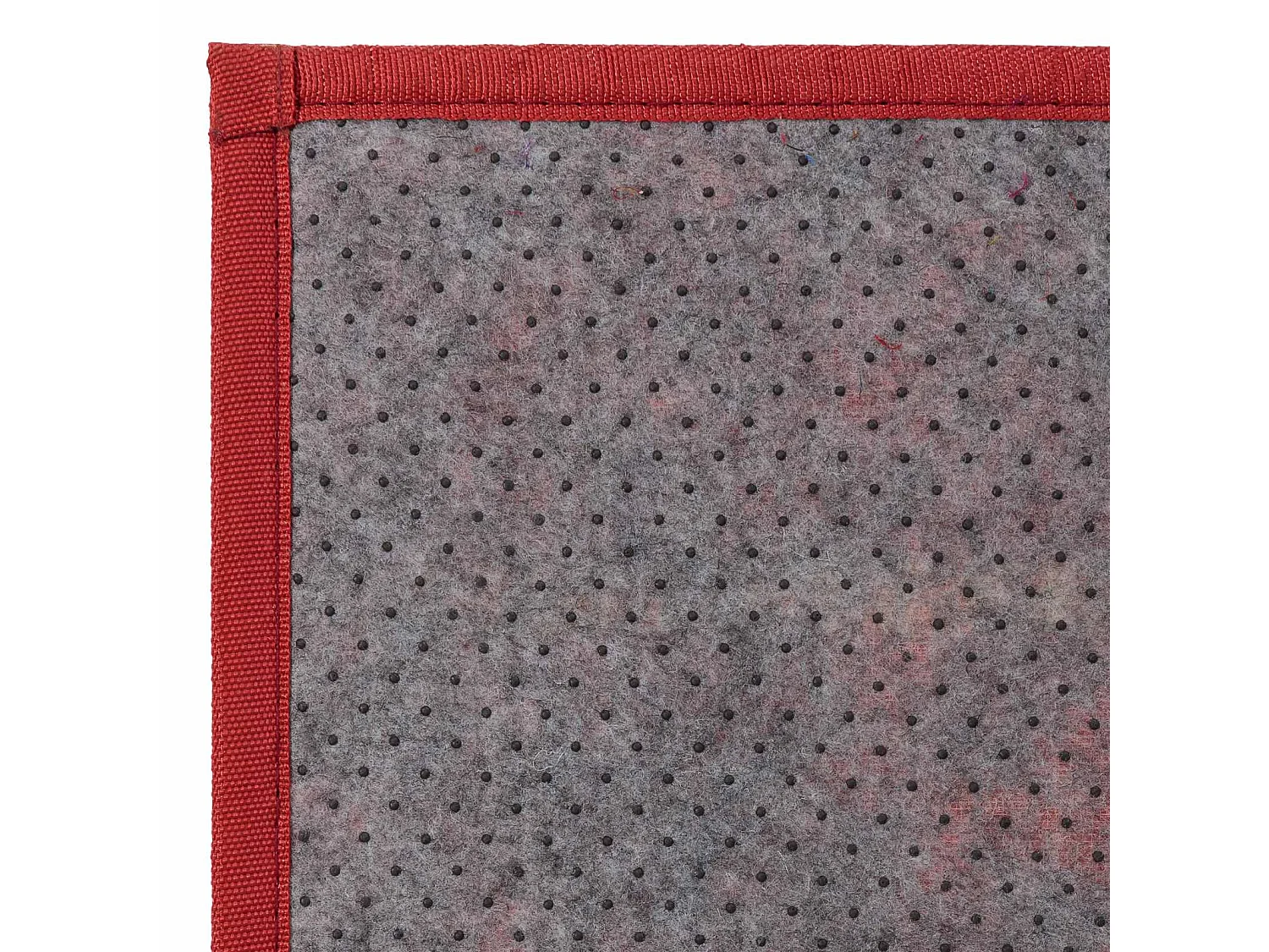 Lot de 2 tapis de sol antidérapant, moquette à rayures en bambou coloris rouge - Longueur 90 x Profondeur 60 cm
