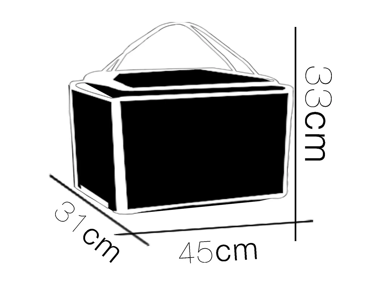Glacière, réfrigérateur, refroidisseur en polystyrène coloris blanc, capacité 26 L - Longueur 45 x Profondeur 31 x Hauteur 33 cm