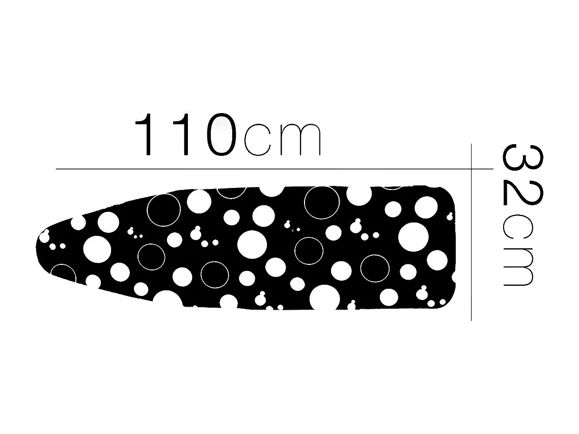 Table à repasser avec repose-fer, planche à repasser pliable, table à repasser antidérapante - Longueur 110 x profondeur 32 cm