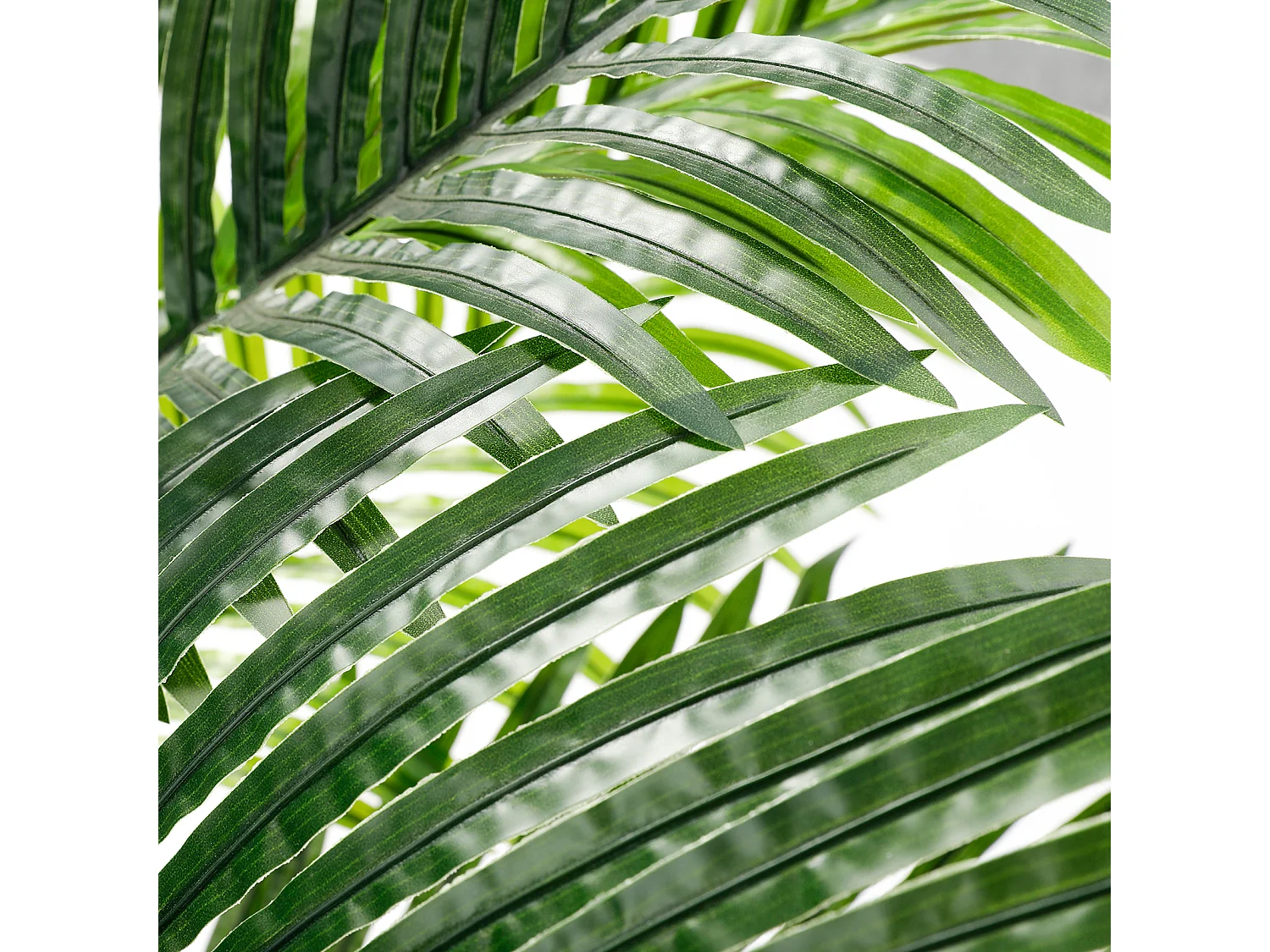 Kunstmatige buitenplant met pot, palmboom 180 cm, 3 stam en 18 bladeren, decoratie woonkamer slaapkamer balkon binnenplaats tuin kantoor