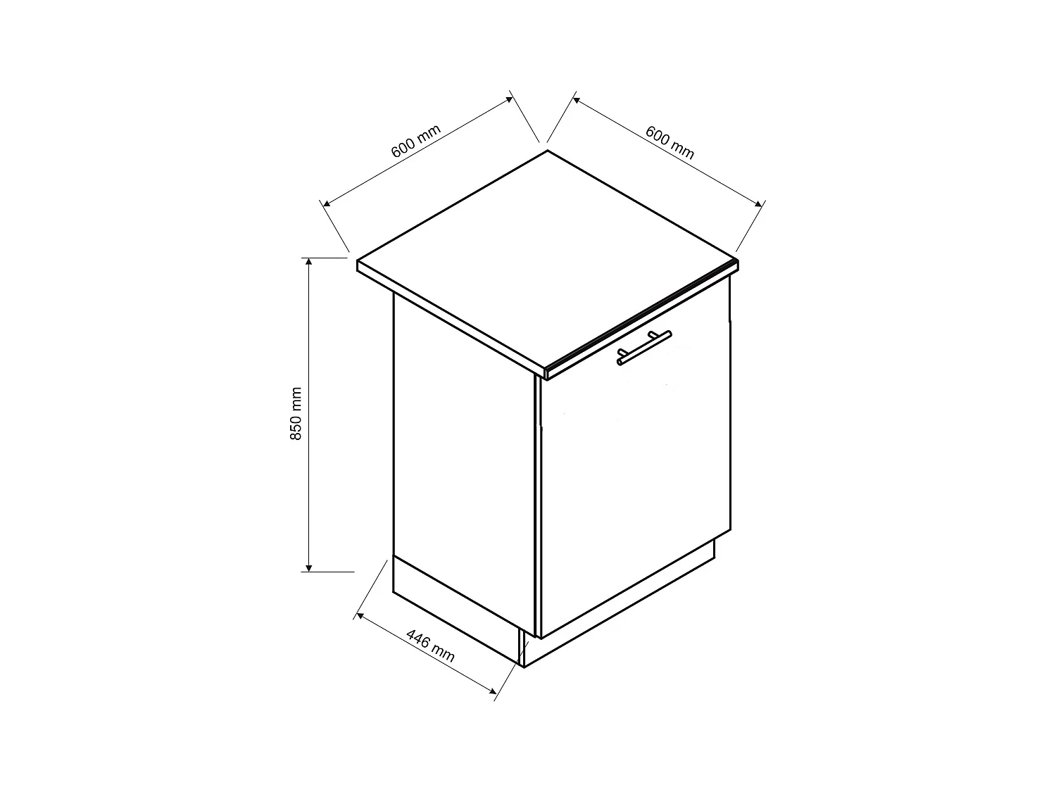 Cuisine complète MILA 8 éléments couleur sonoma avec plan de travail inclus - Longueur 240 cm
