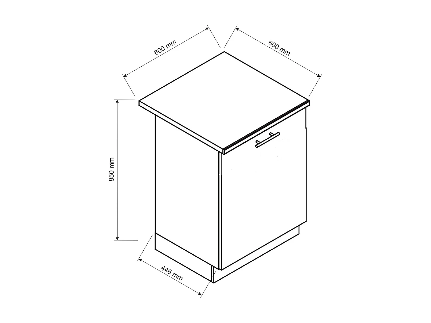 Cuisine complète MILA 8 éléments couleur sonoma avec plan de travail inclus - Longueur 240 cm