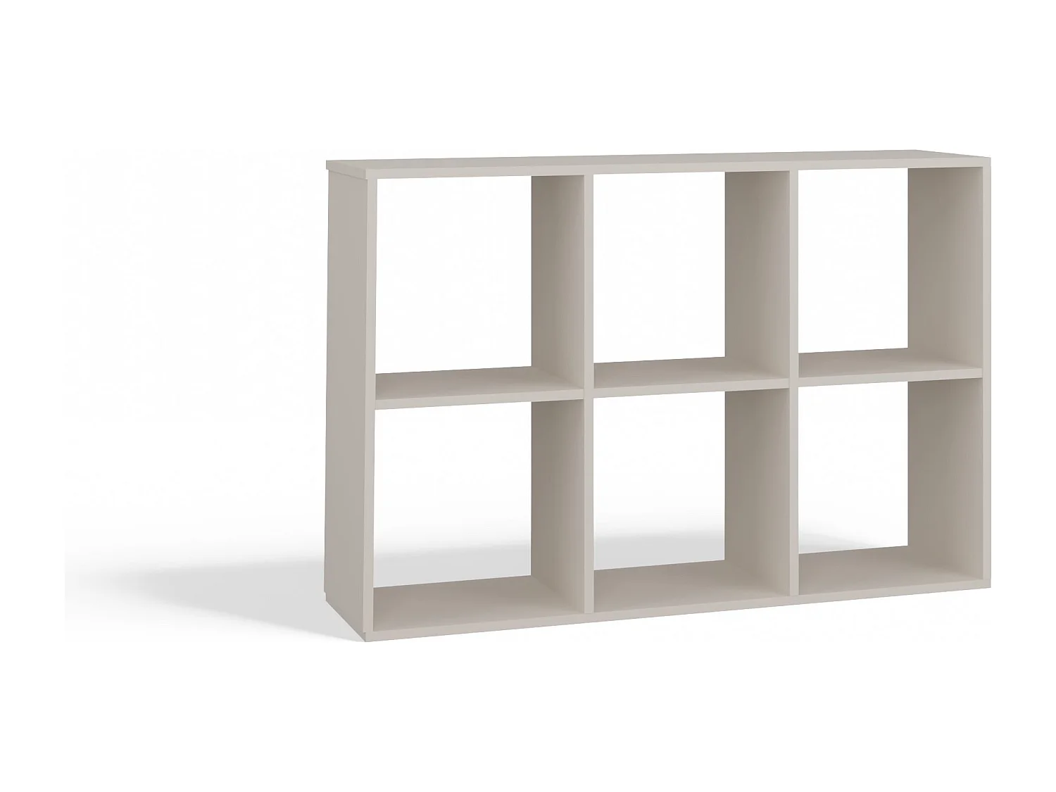 MARION - Étagère modulable 6 cubes - Bibliothèque 6 cases - 110x30x75 cm - Meuble de rangement - Beige