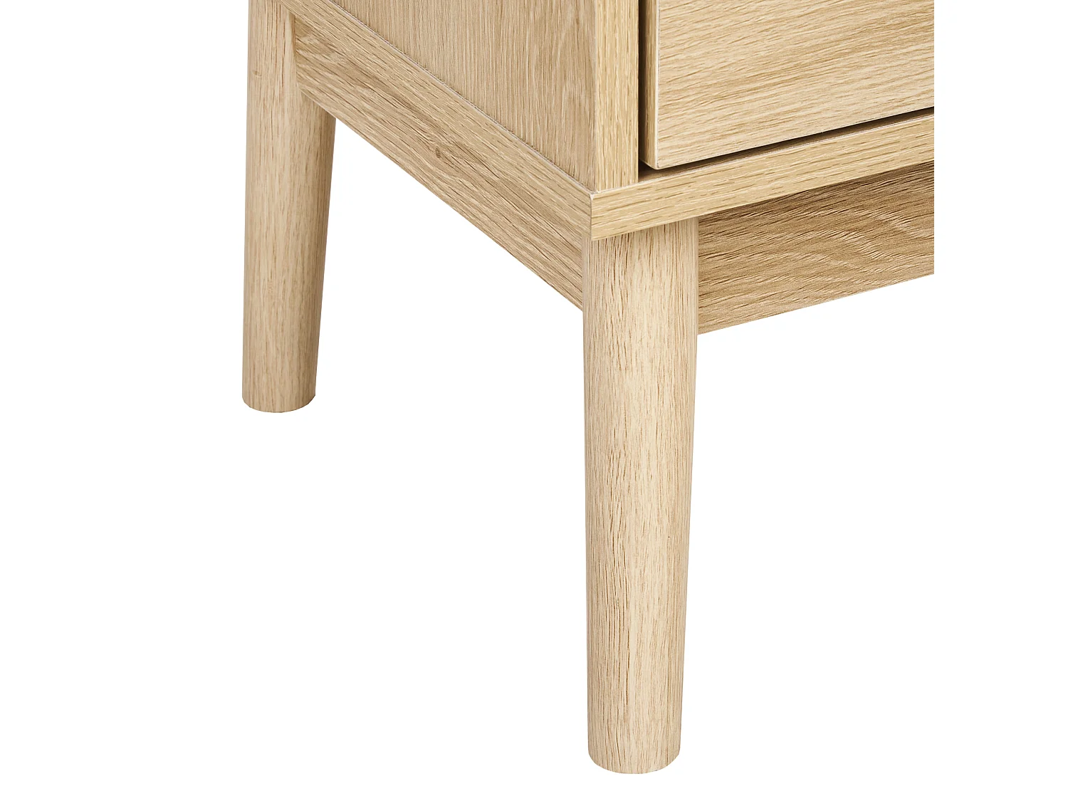 Regal heller Holzfarbton Lamellen-Optik 2 Schubladen 2 Türen 3 Fächer Lynwood