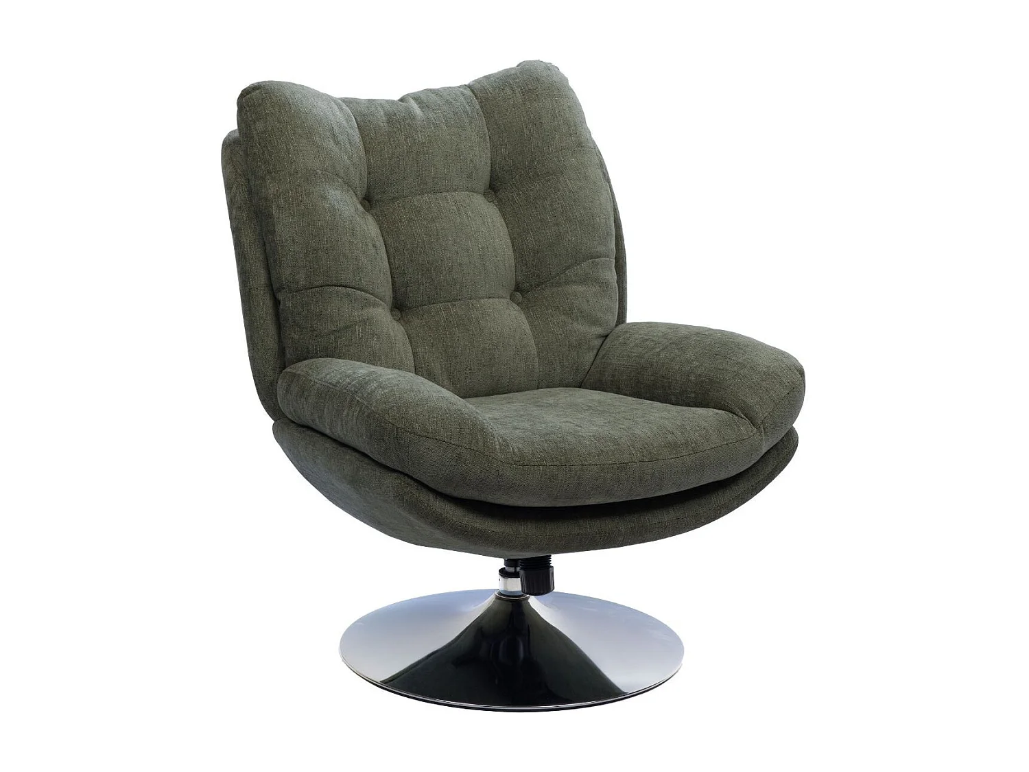Fauteuil de salon relax pivotant en tissu - ERIC