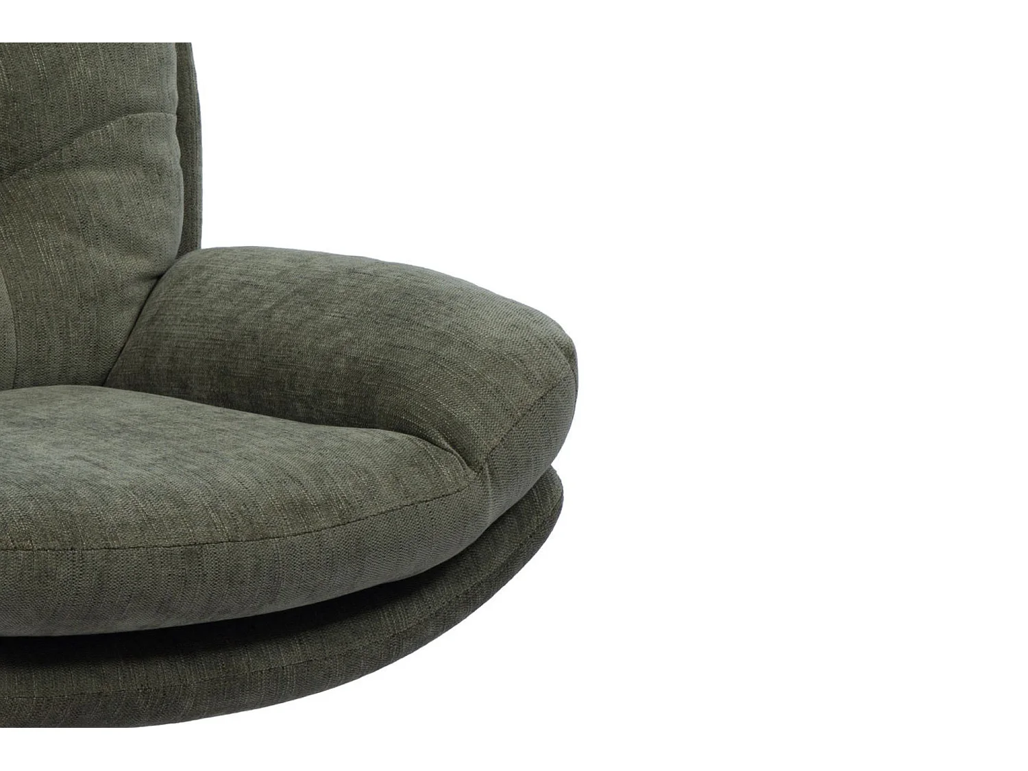 Fauteuil de salon relax pivotant en tissu - ERIC