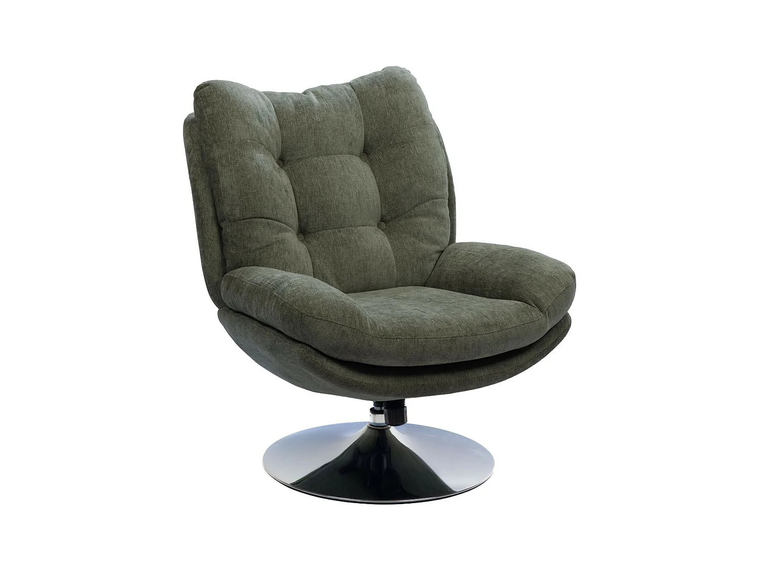 Fauteuil de salon relax pivotant en tissu - ERIC