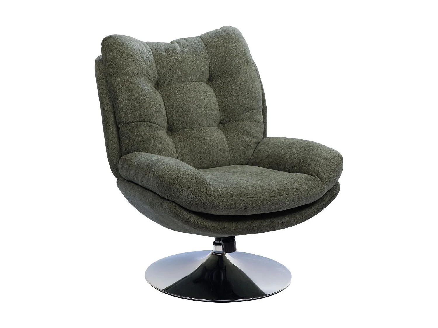 Fauteuil de salon relax pivotant en tissu - ERIC