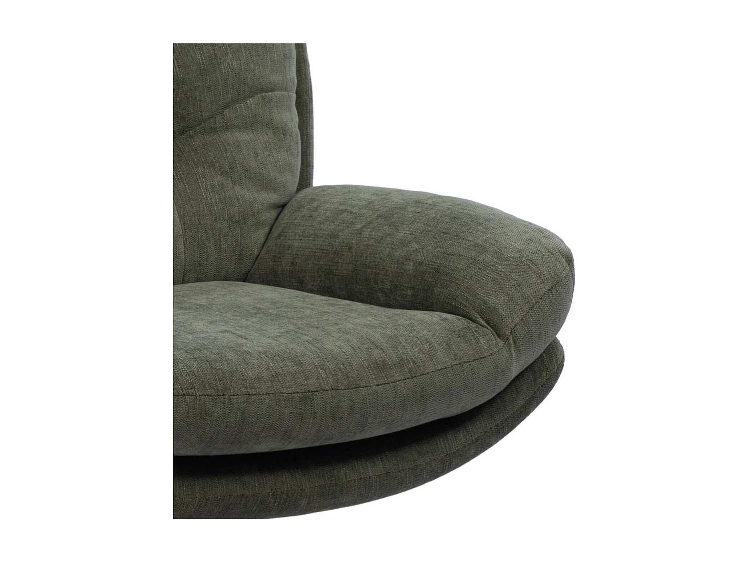 Fauteuil de salon relax pivotant en tissu - ERIC