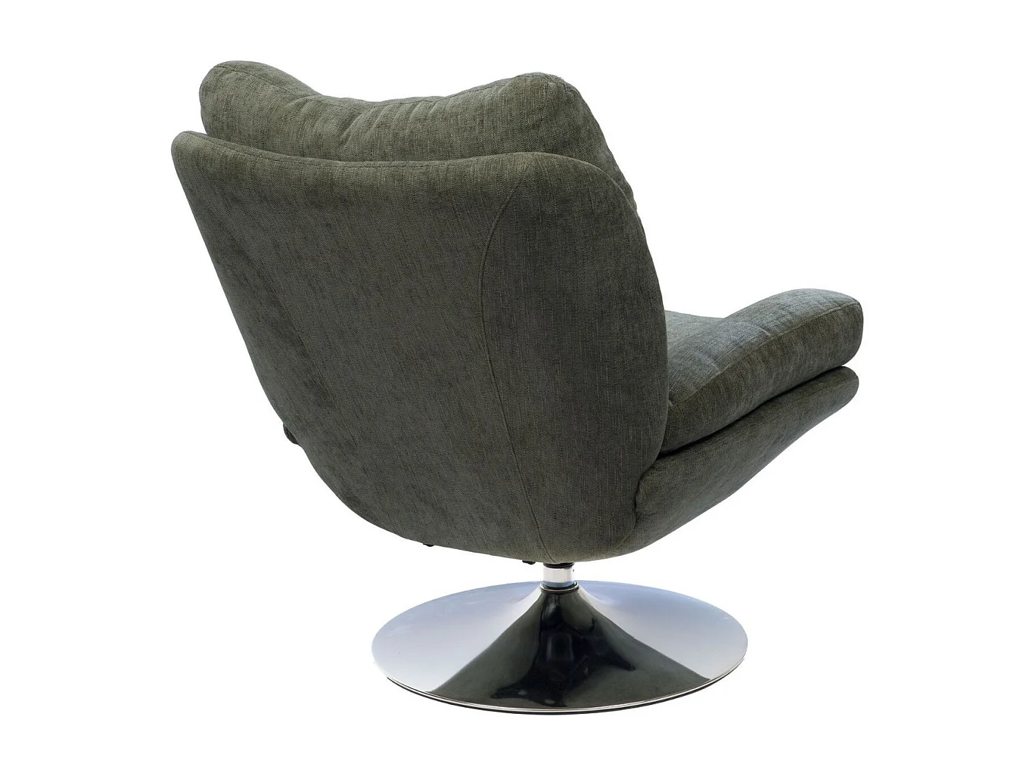 Fauteuil de salon relax pivotant en tissu - ERIC
