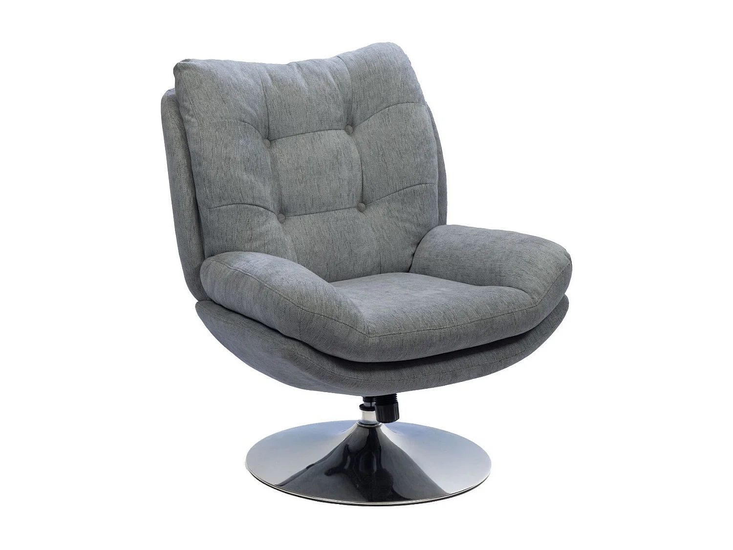 Fauteuil de salon relax pivotant en tissu - ERIC