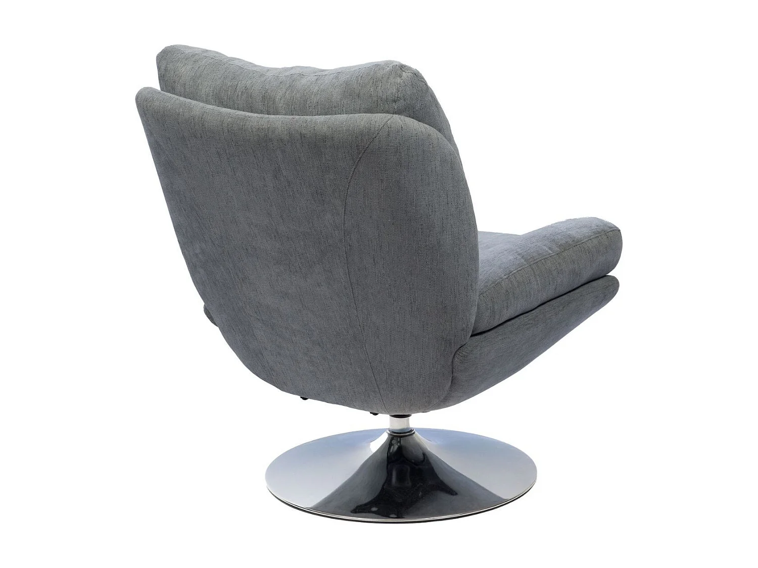 Fauteuil de salon relax pivotant en tissu - ERIC