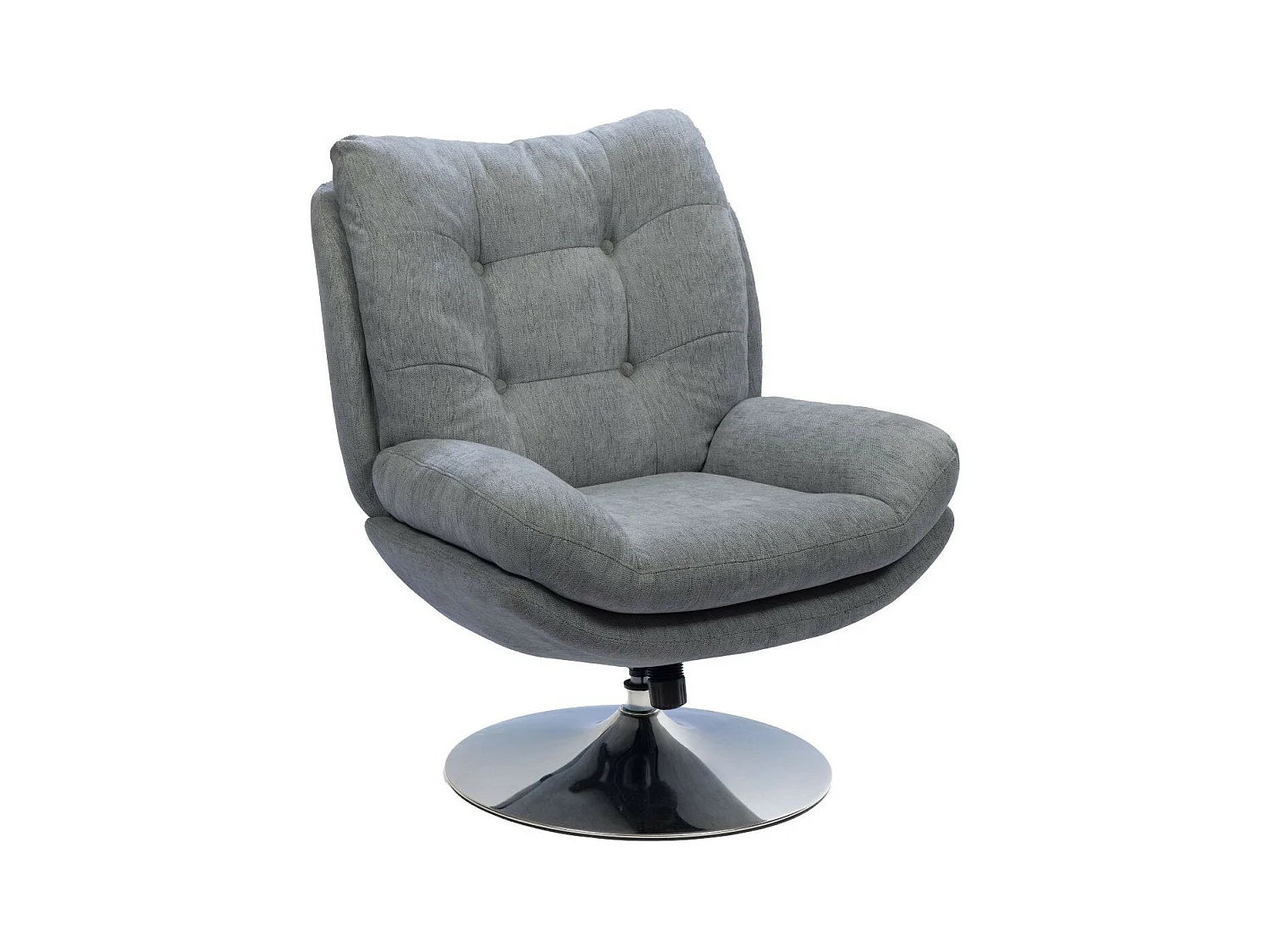 Fauteuil de salon relax pivotant en tissu - ERIC