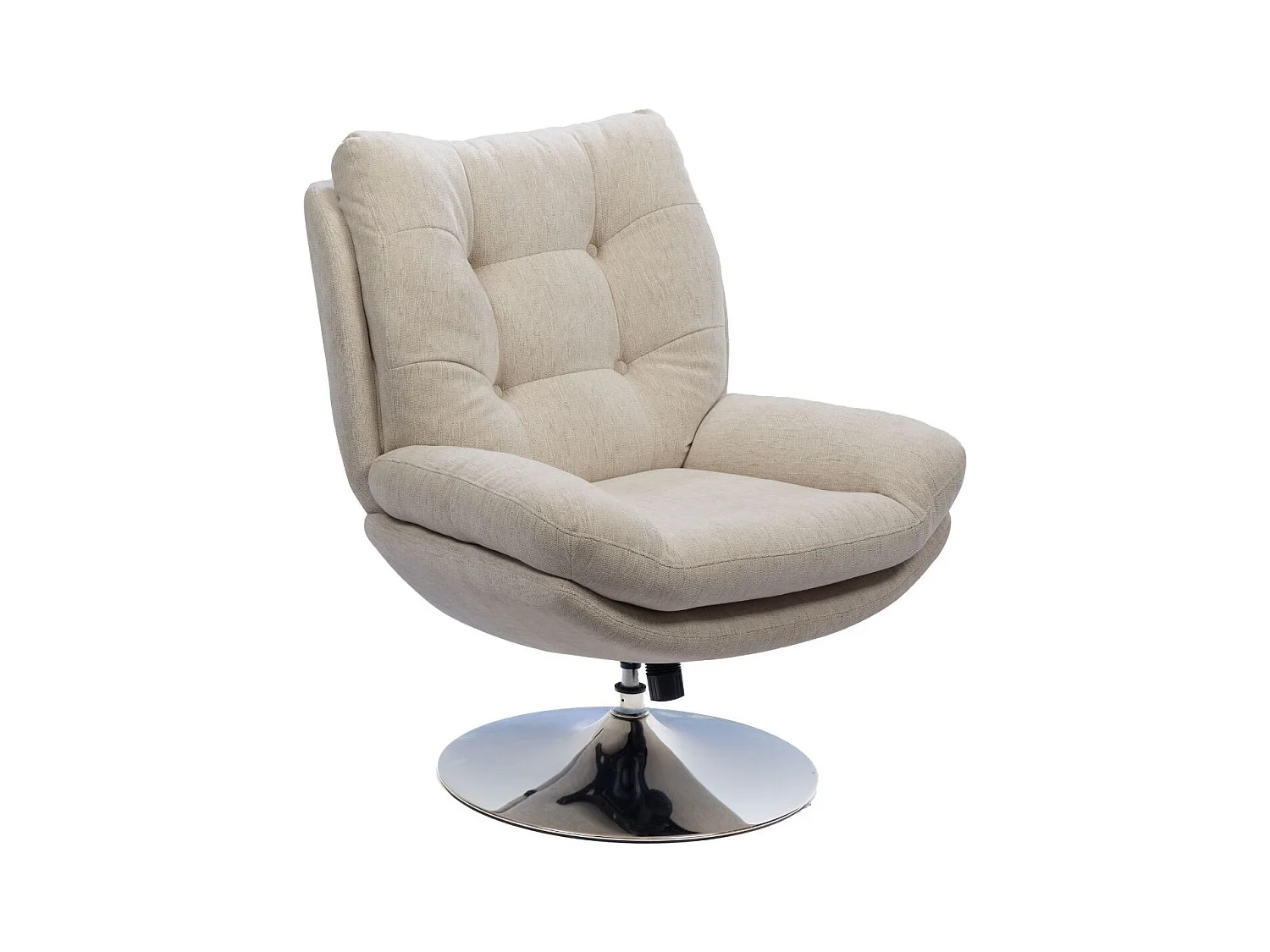 Fauteuil de salon relax pivotant en tissu - ERIC