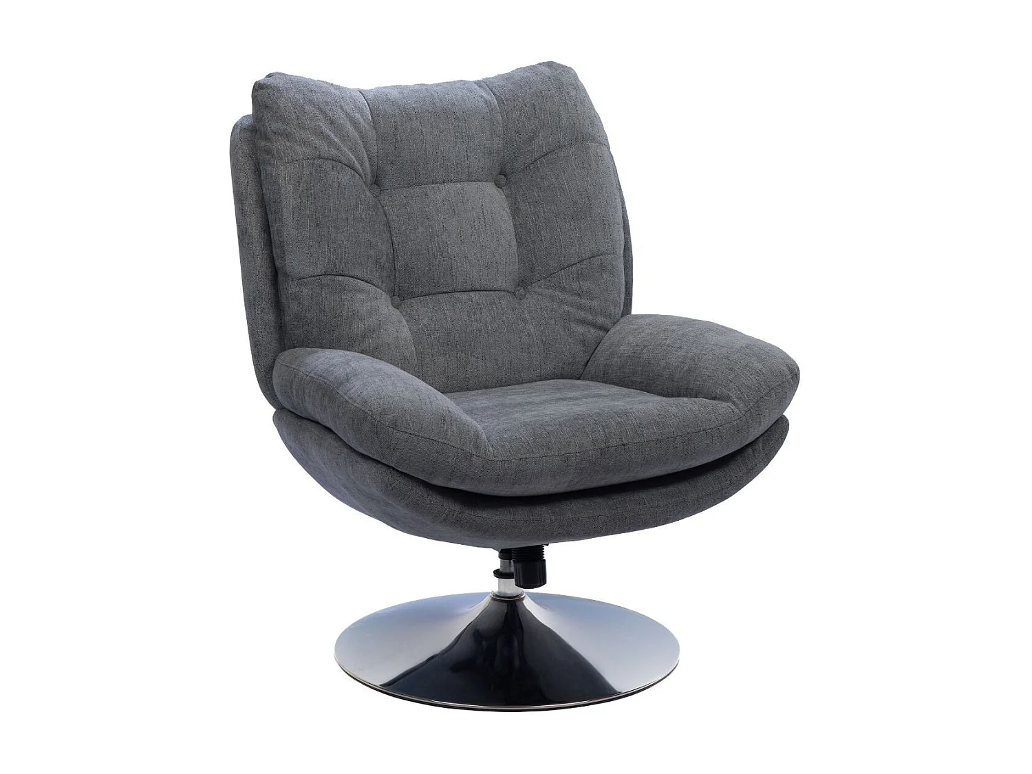 Fauteuil de salon relax pivotant en tissu - ERIC