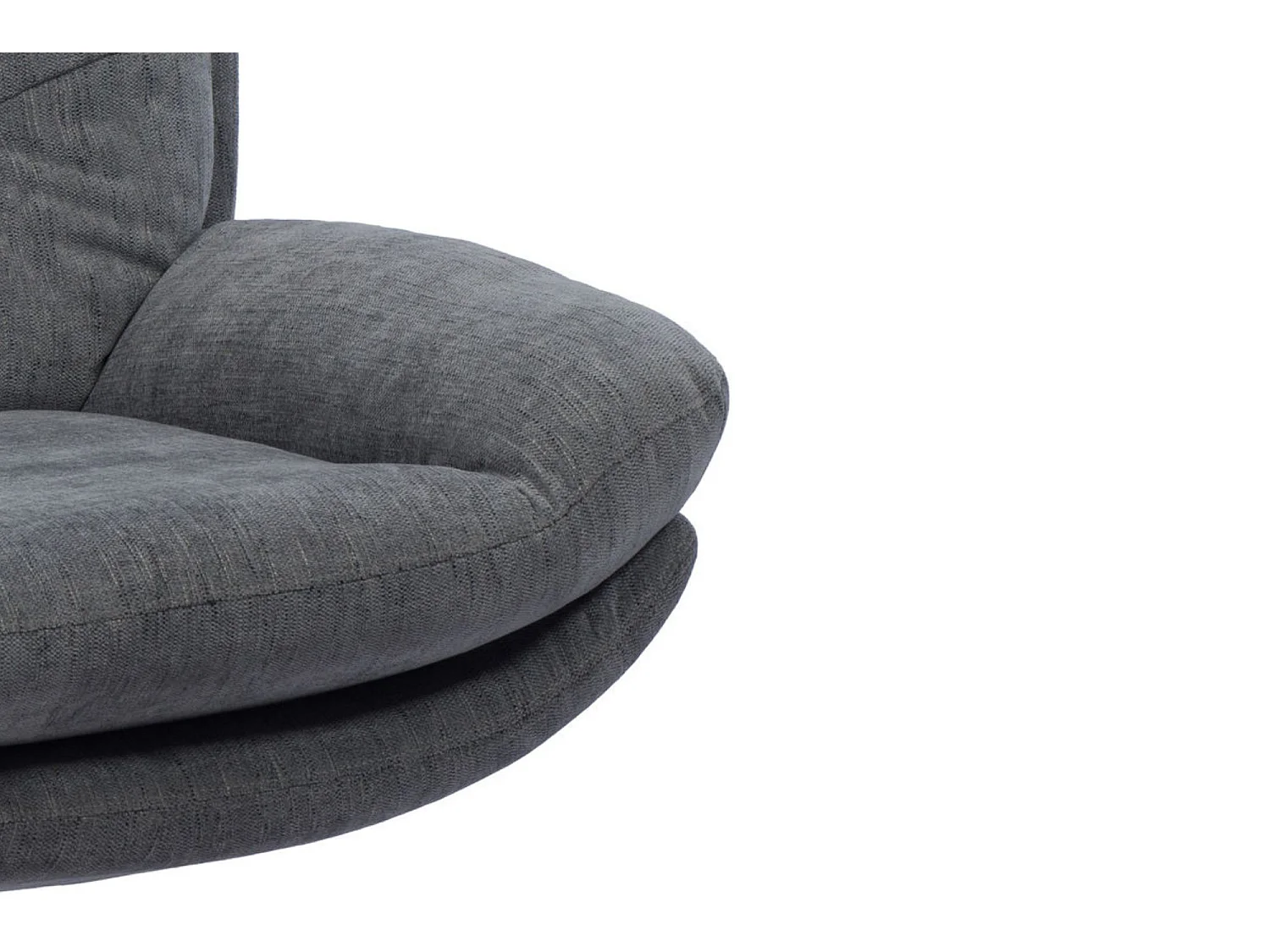 Fauteuil de salon relax pivotant en tissu - ERIC