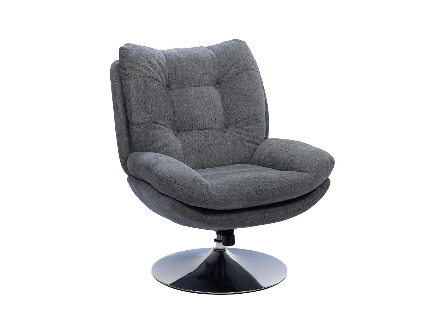 Fauteuil de salon relax pivotant en tissu - ERIC