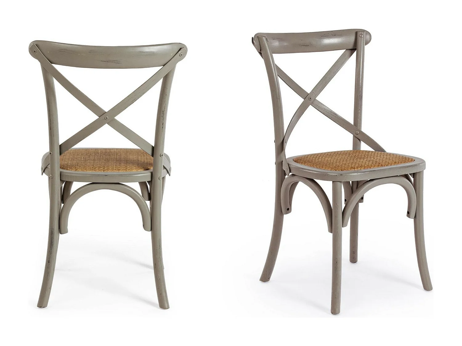 Chaises bistrot en rotin (lot de 2) - ESTAMINET