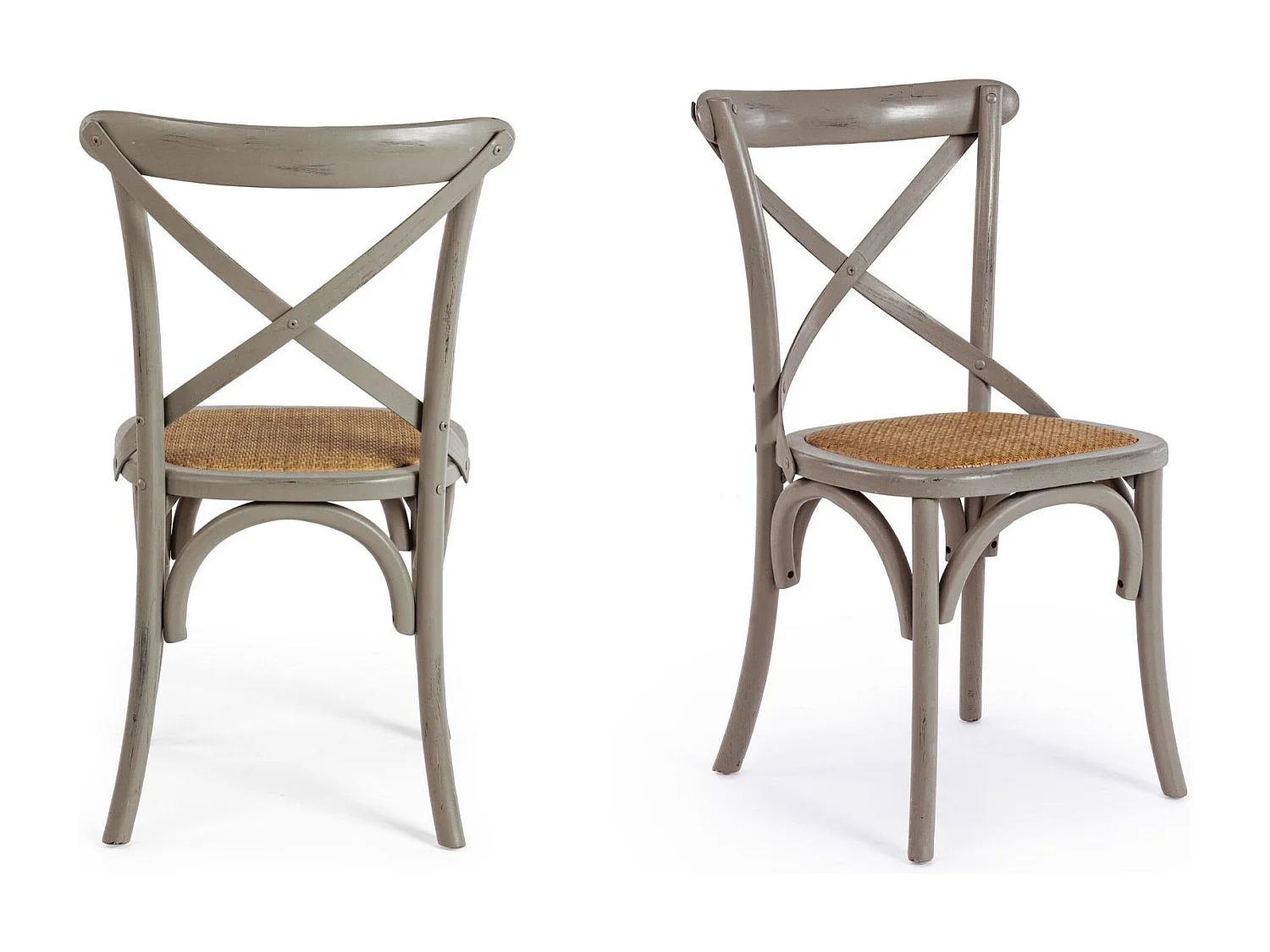 Chaises bistrot en rotin (lot de 2) - ESTAMINET