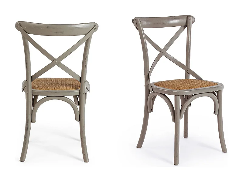 Chaises bistrot en rotin (lot de 2) - ESTAMINET