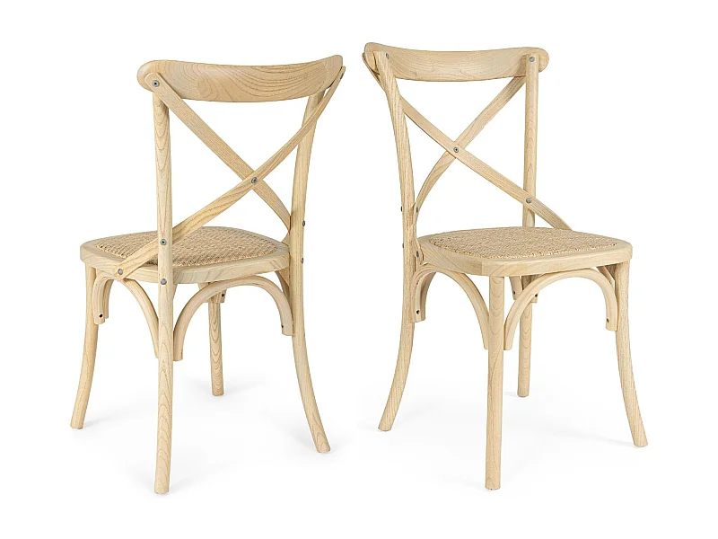 Chaises bistrot en rotin (lot de 2) - ESTAMINET