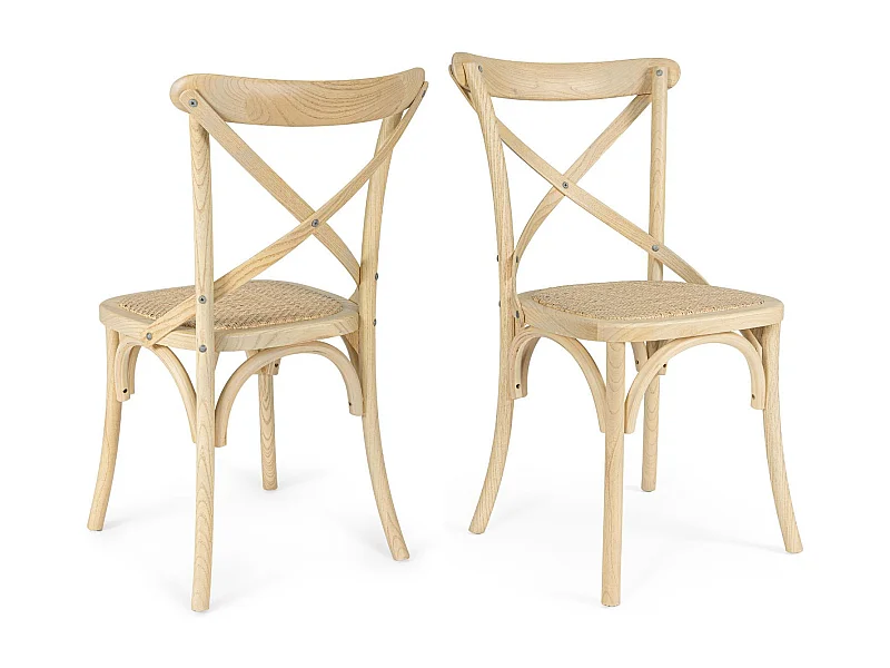 Chaises bistrot en rotin (lot de 2) - ESTAMINET