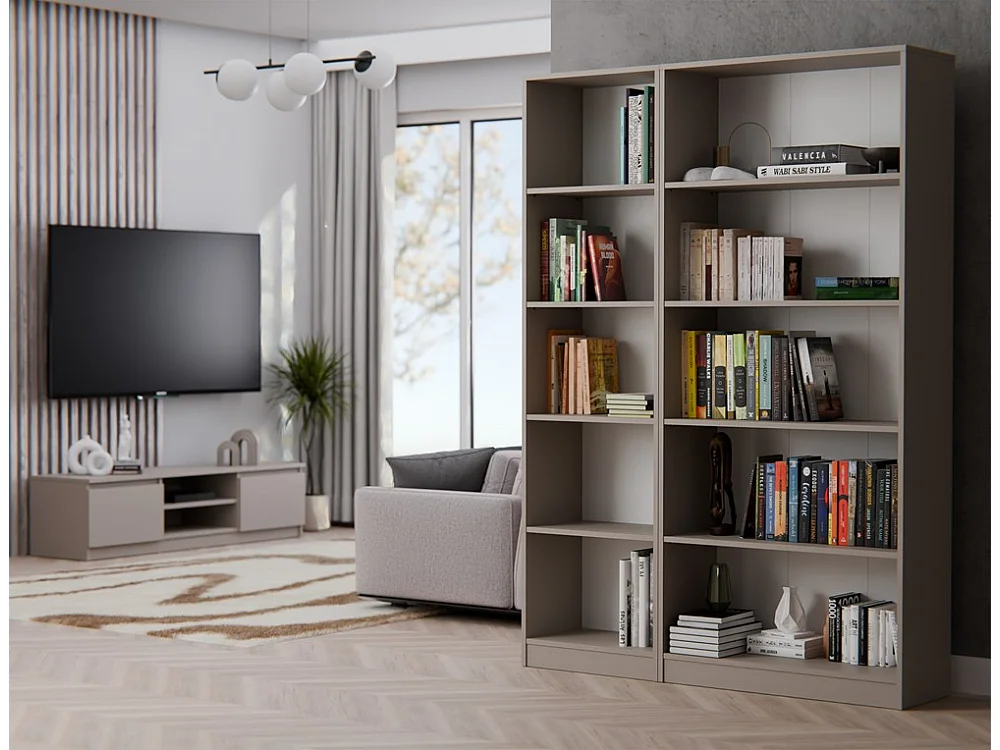 FLORENCE - Libreria a 5 ripiani - Dimensioni 182x80x30 cm - Libreria contenitore