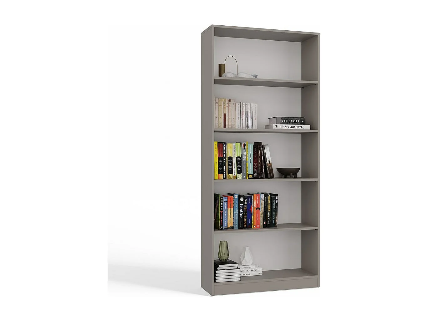 FLORENCE - Libreria a 5 ripiani - Dimensioni 182x80x30 cm - Libreria contenitore