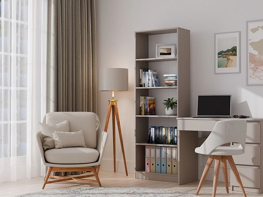 FLORENCE - Libreria a 5 ripiani - Dimensioni 182x60x30 cm - Libreria contenitore