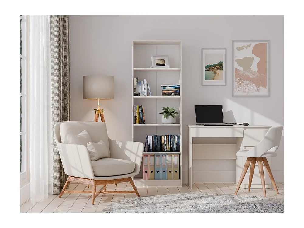FLORENCE - Libreria a 5 ripiani - Dimensioni 182x60x30 cm - Libreria contenitore