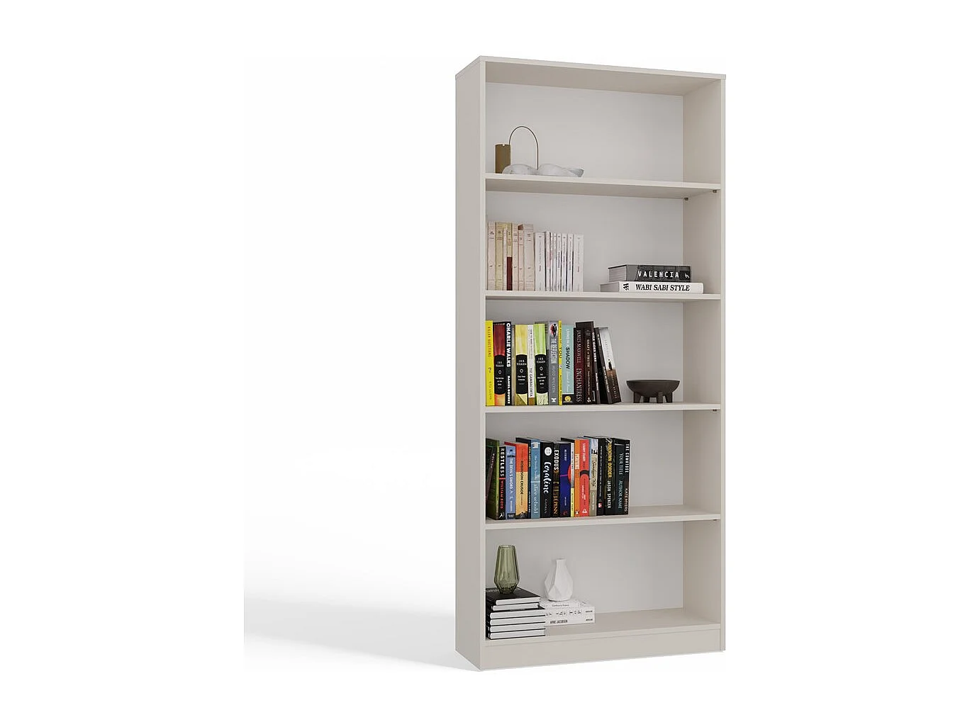 FLORENCE - Libreria a 5 ripiani - Dimensioni 182x80x30 cm - Libreria contenitore