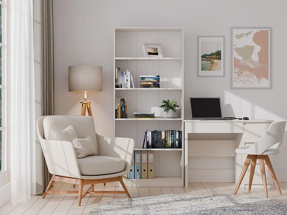 FLORENCE - Libreria a 5 ripiani - Dimensioni 182x80x30 cm - Libreria contenitore