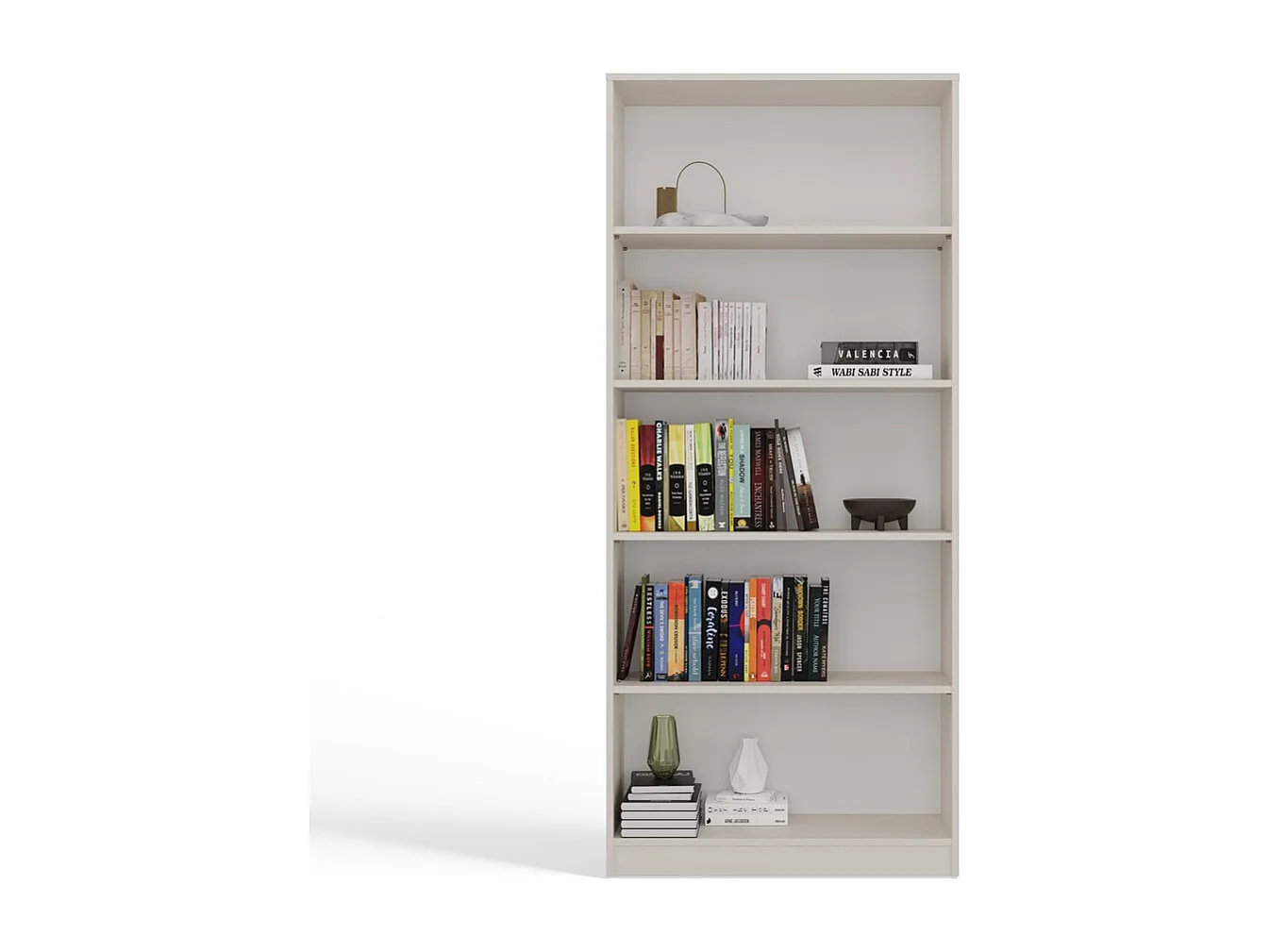 FLORENCE - Libreria a 5 ripiani - Dimensioni 182x80x30 cm - Libreria contenitore
