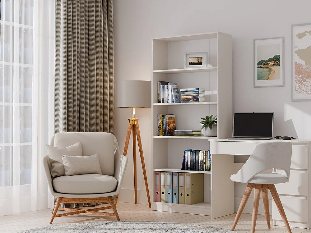 FLORENCE - Libreria a 5 ripiani - Dimensioni 182x80x30 cm - Libreria contenitore