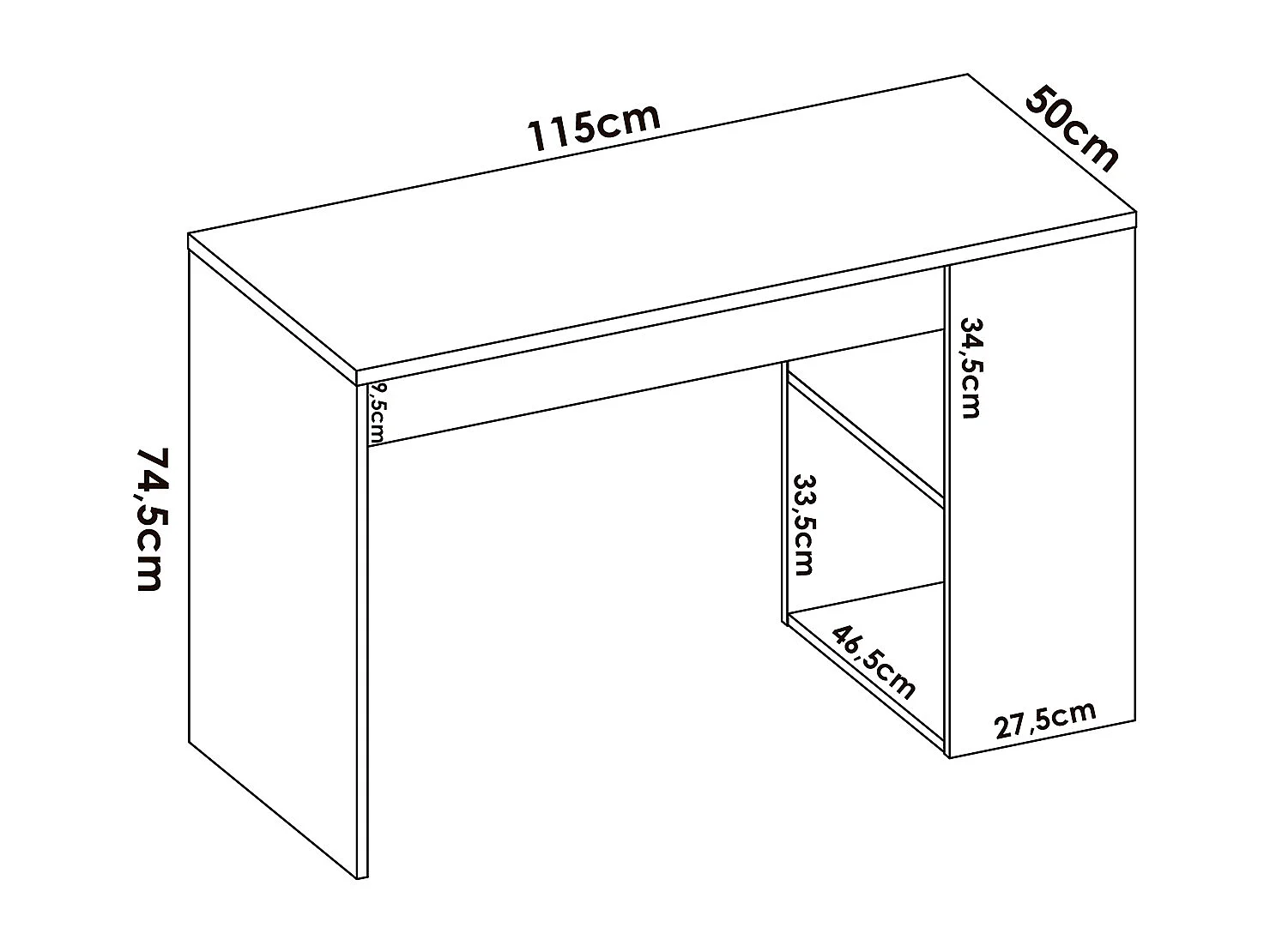 Ensemble de tête de lit + structure de lit + bureau pour enfant coloris blanc