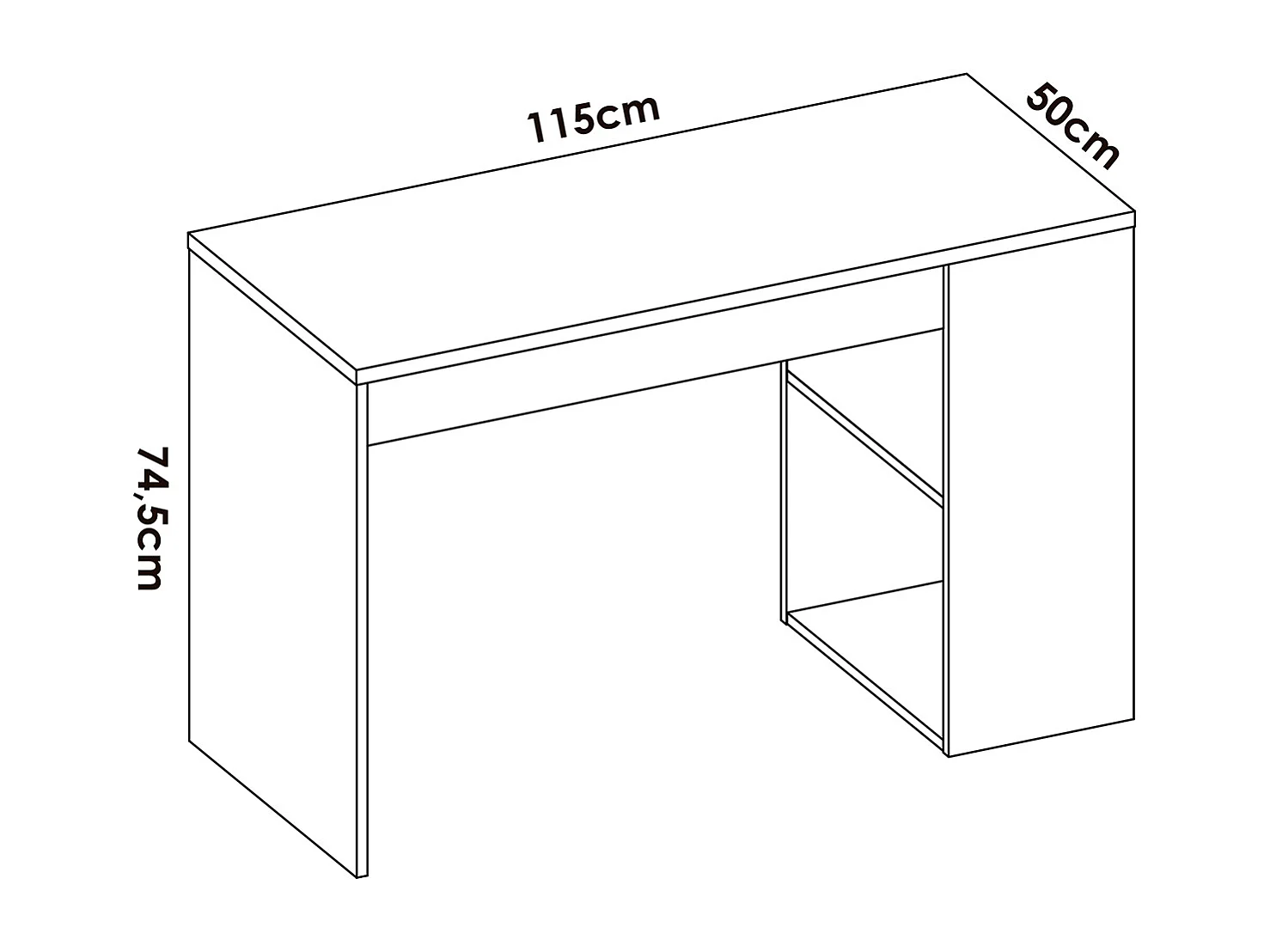 Ensemble de tête de lit + table de chevet avec 2 tiroirs + bureau pour enfant coloris blanc
