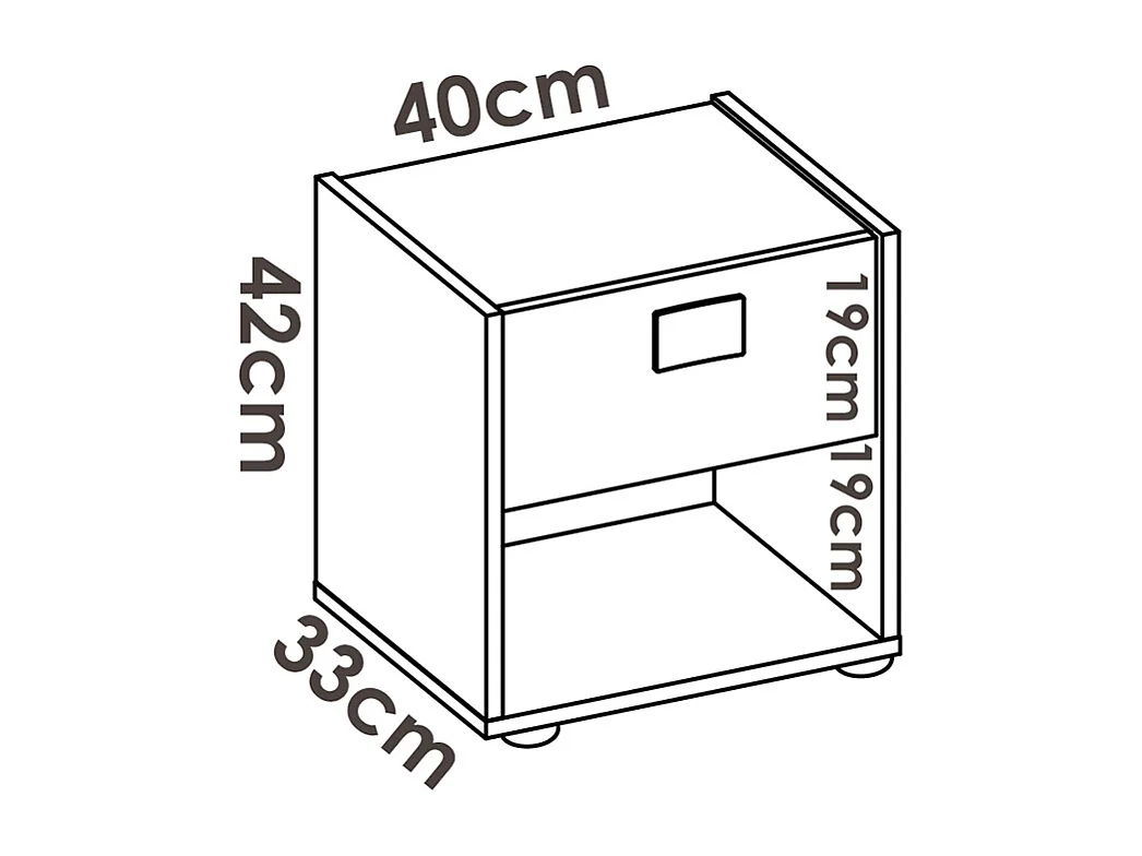 Ensemble de lit gigogne avec 2 tiroirs + Table de nuit + armoire pour enfant coloris chêne naturel