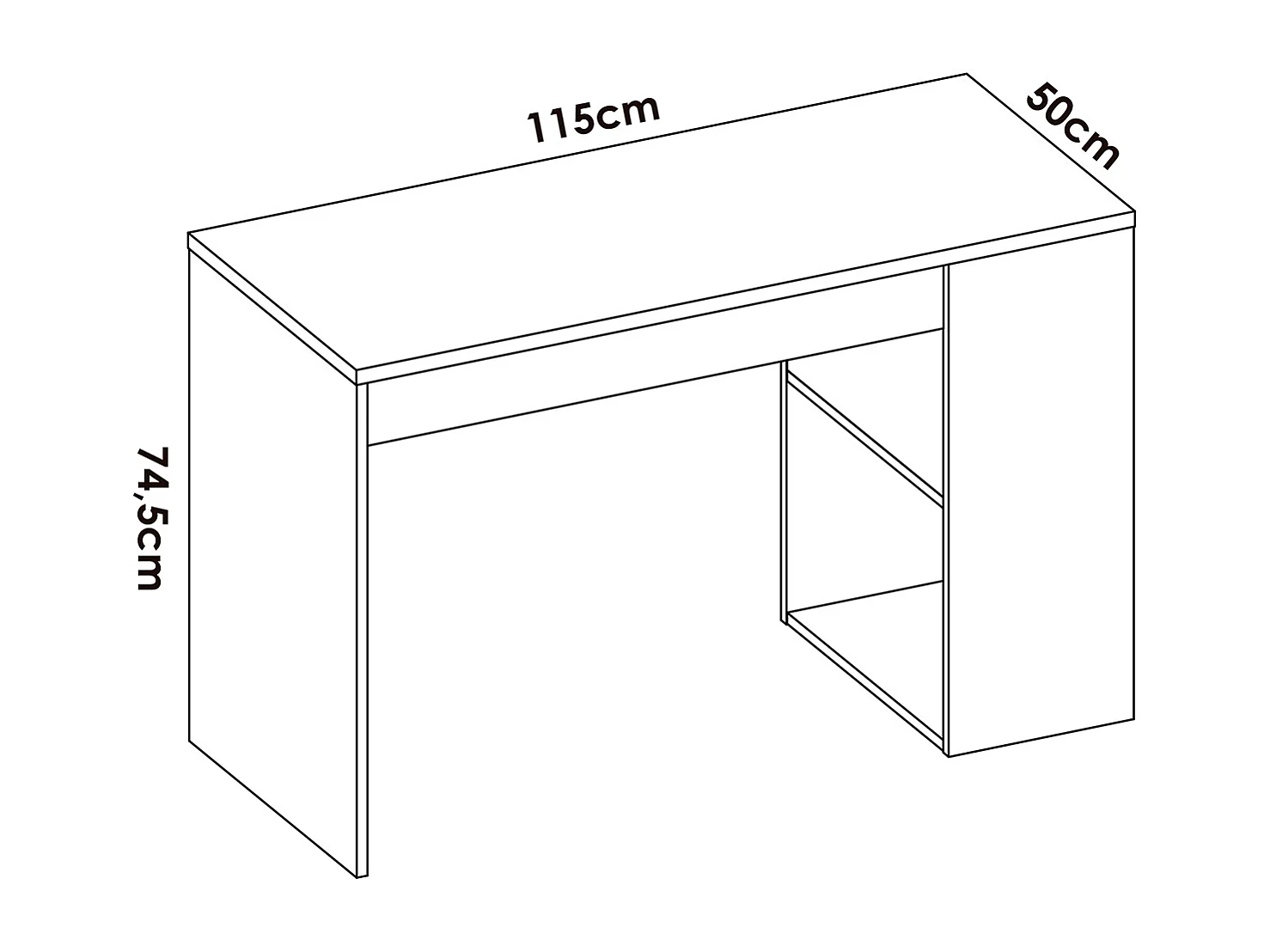 Ensemble chambre enfant avec couchage 90 x 190 cm coloris imitation lamelles, blanc
