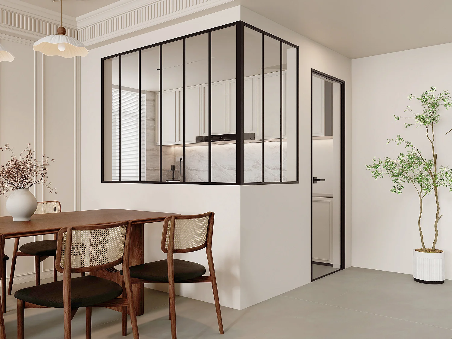 Verrière d'angle d'atelier en aluminium thermolaqué - L180 x L90 x H130 - Noir - BAYVIEW