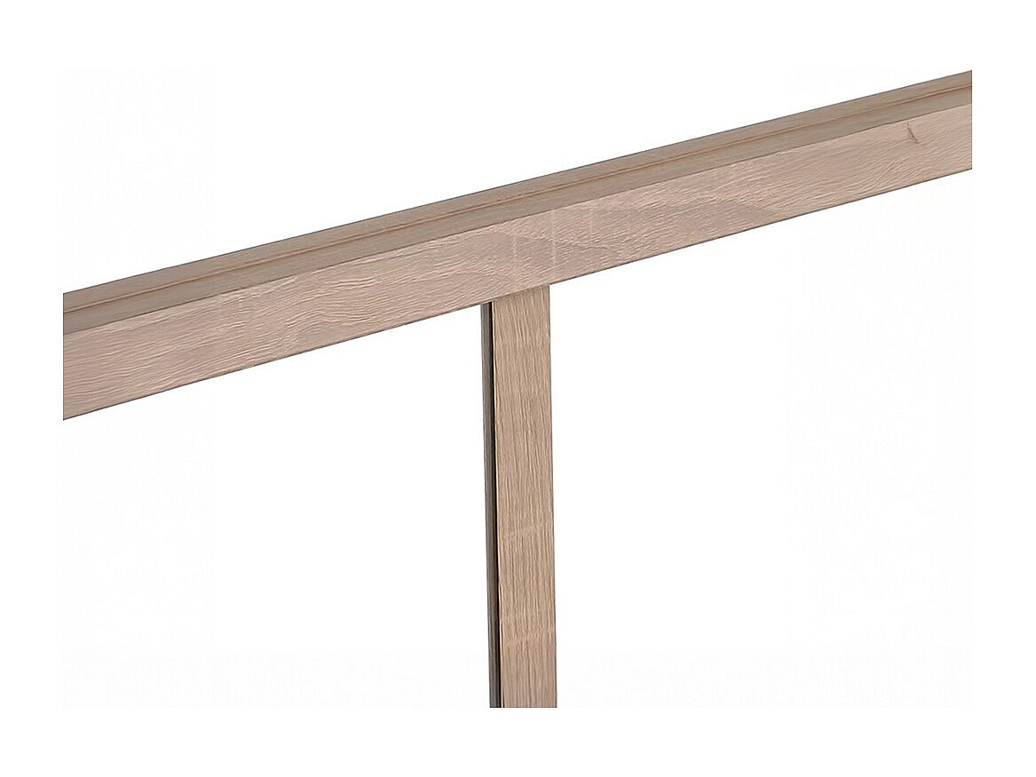 Vente-unique Glaswand Ecklösung - 180 X 60 X 105 Cm - Thermolackiertes Aluminium - Holzfarben Hell - Bayview