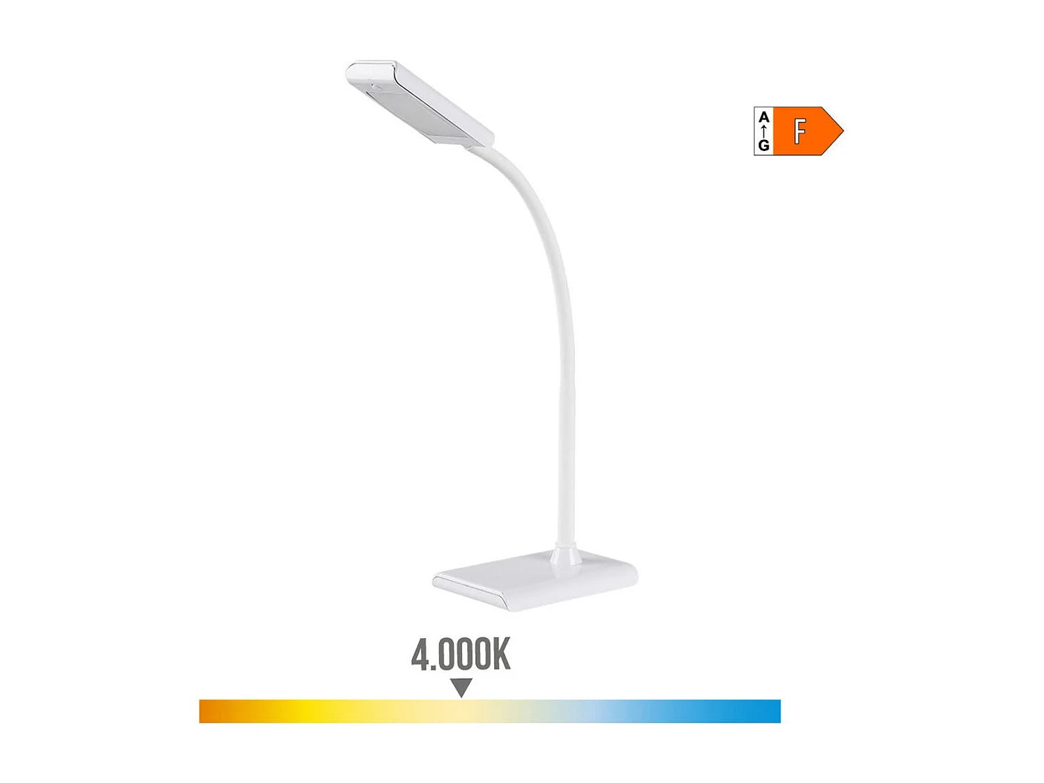 Lampe de Bureau EDM Flexo Blanc (9 x 13 x 33 cm)
