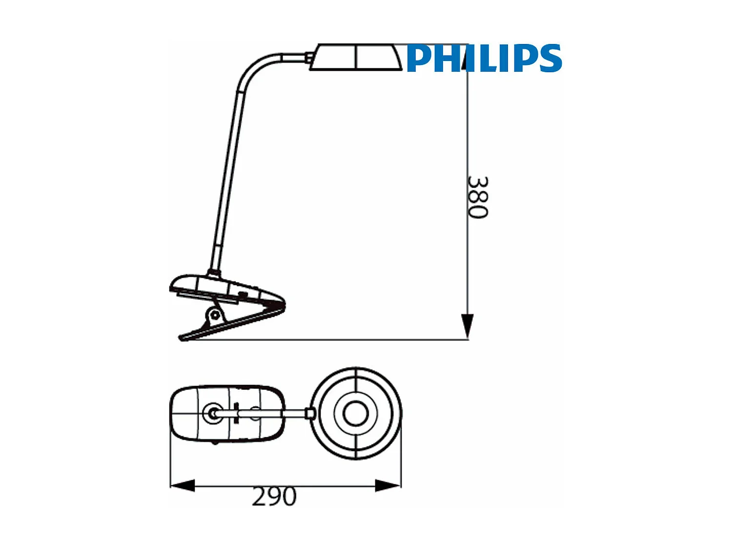 Lampe de Bureau Philips Rose (29 x 16,5 x  38 cm)