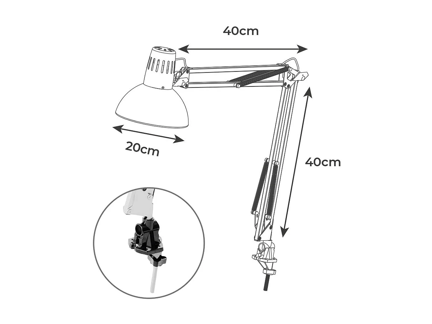 Lampe de bureau EDM Melbourne Flexo Lampe de bureau (24 x 24 x 98 cm)