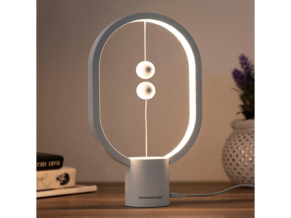 Lámpara magnética Magilum InnovaGoods 3W 600mAh USB luz LED blanco 24,8x14x5,5 cm