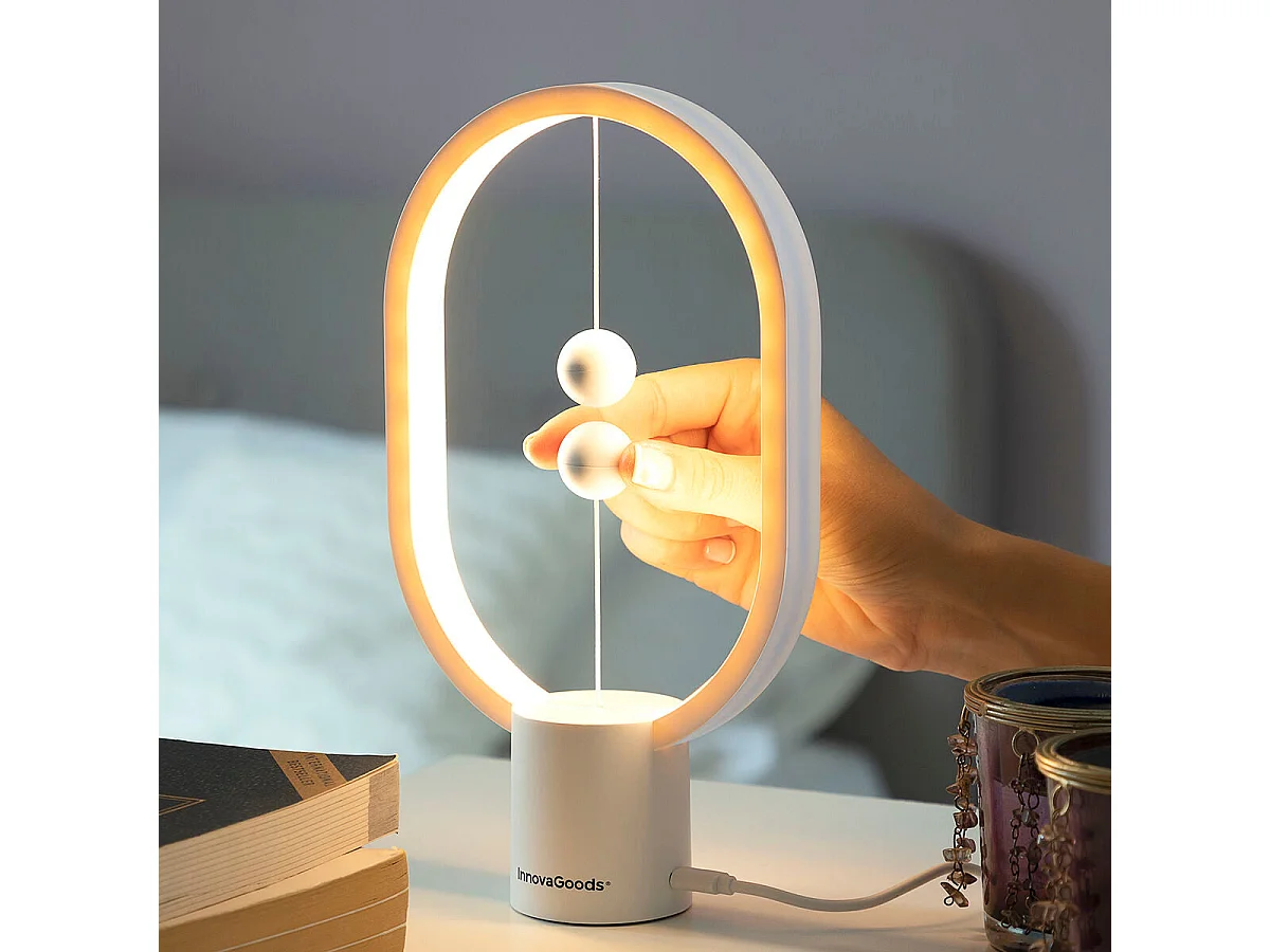 Lámpara magnética Magilum InnovaGoods 3W 600mAh USB luz LED blanco 24,8x14x5,5 cm